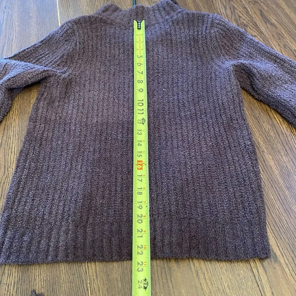 Maurices Sweater Women’s Size Medium Stretch V Neck Loose Knit Deep Purple